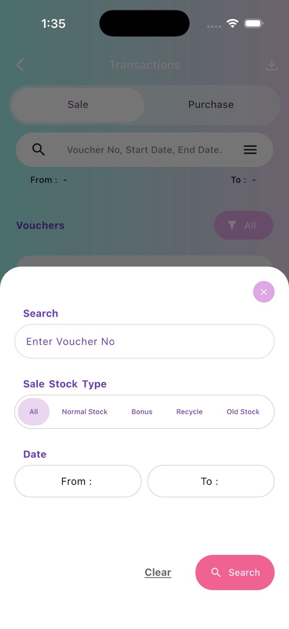 Focus Beauty: Transaction Filter