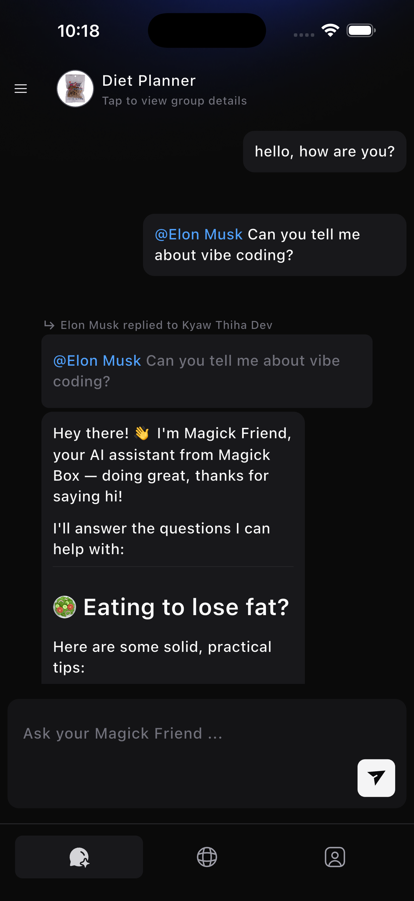 Magick Box: Group chat